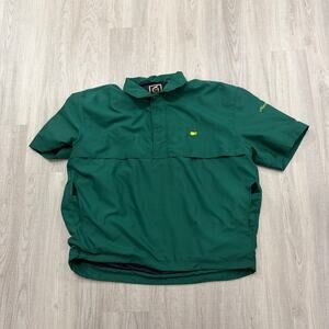 Sunderland of Scotland Masters Golf Windbreaker XL Green Short Sleeve Pullover